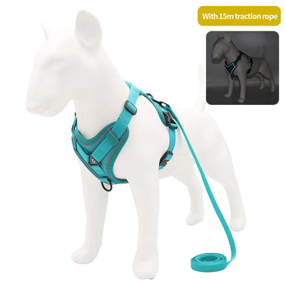 Reflective Breathable Dog Harness Vest – Pet Leash Set