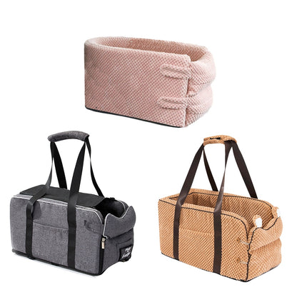 Car Console Pet Travel Seat – Portable Dog & Cat Mat