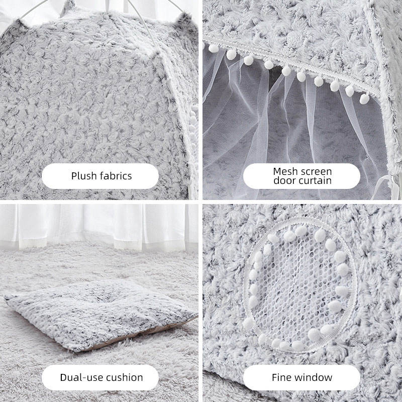 Summer Cat Tent House – Semi-Enclosed Four Season Pet Bed