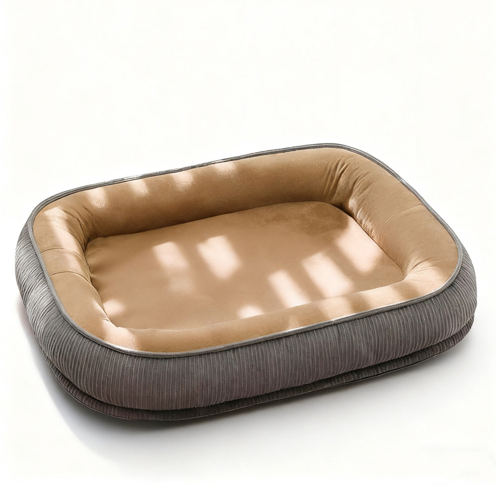 All-Season Semi-Enclosed Dog House – Washable Pet Bed