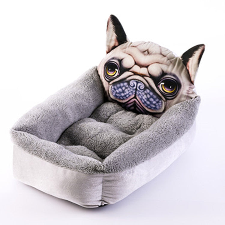 3D Cartoon Shape Dog & Cat House – Warm Pet Mattress