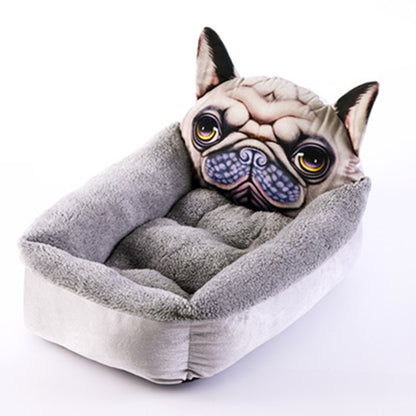 3D Cartoon Shape Dog & Cat House – Warm Pet Mattress