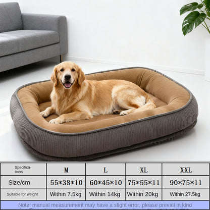 All-Season Semi-Enclosed Dog House – Washable Pet Bed