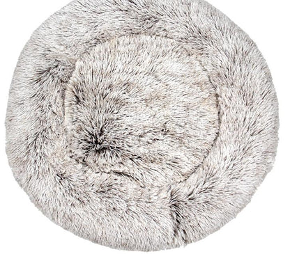 Round Plush Winter Pet Bed – Warm Cat & Dog Kennel Mat