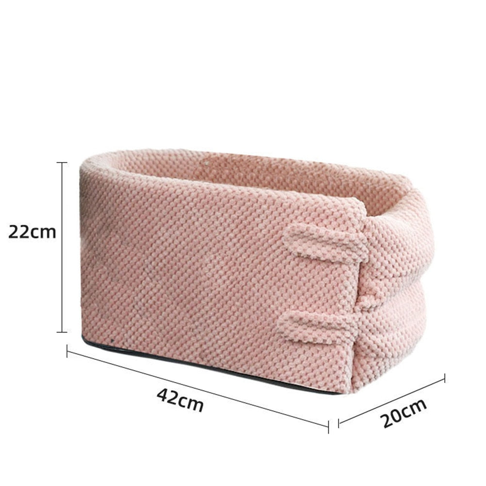Car Console Pet Travel Seat – Portable Dog & Cat Mat