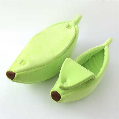 Banana Cat Bed House – Cozy Warm Pet Basket in 4 Colors