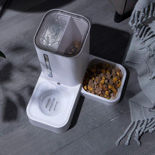 Automatic Pet Feeder with Double Bowl – Food & Water Dispenser