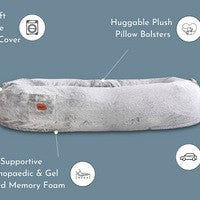 Giant Human-Size Dog Bed – Portable Pet Bed for Adults & Pets