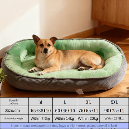 All-Season Semi-Enclosed Dog House – Washable Pet Bed
