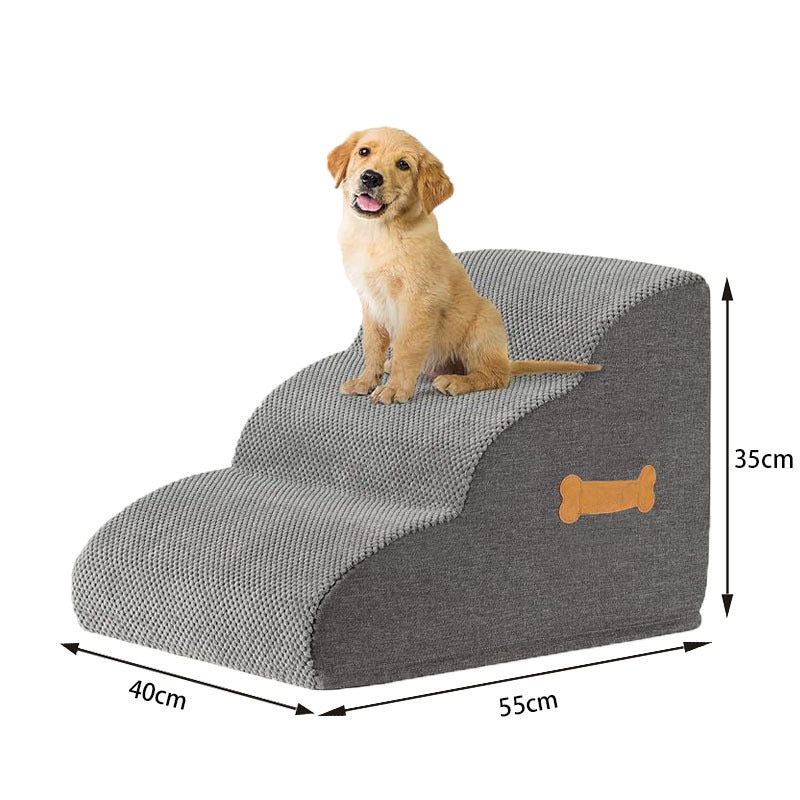 Dog Stair Ramp with Bone Handle – Safe Steps for Elderly Dogs