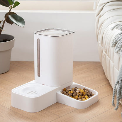 Automatic Pet Feeder with Double Bowl – Food & Water Dispenser