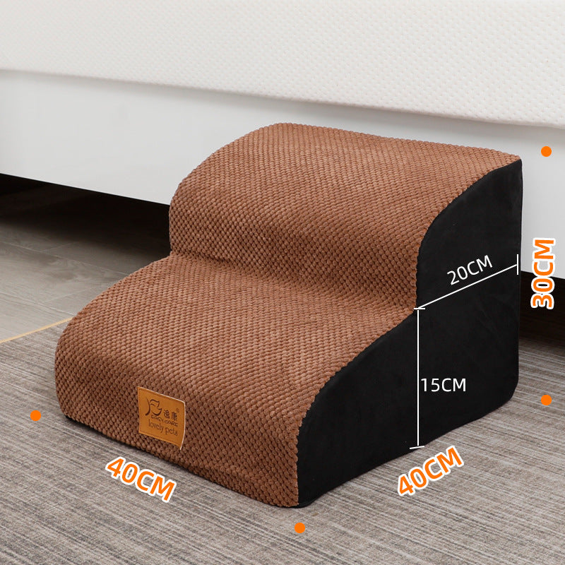 Pet Stairs Dog Climbing Ladder – Easy Clean Bedside Steps
