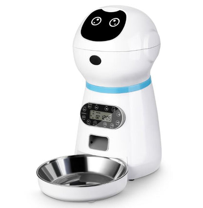 3.5L Automatic Robot Pet Feeder – Smart Stainless Steel Food Tray