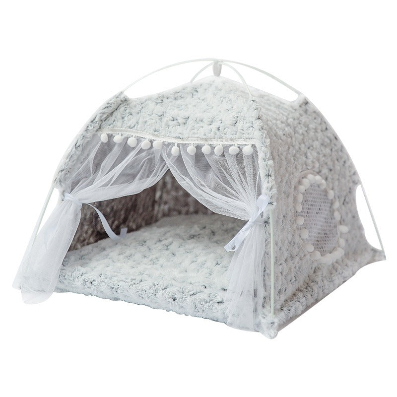 Summer Cat Tent House – Semi-Enclosed Four Season Pet Bed