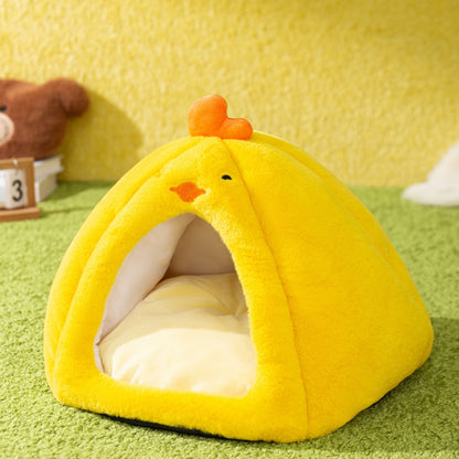 Toast Bread Cat Bed – Semi-Closed Warm Pet Lounger