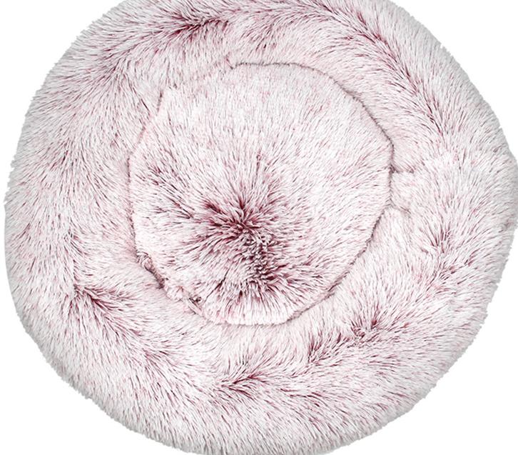 Round Plush Winter Pet Bed – Warm Cat & Dog Kennel Mat