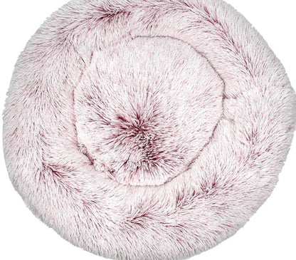 Round Plush Winter Pet Bed – Warm Cat & Dog Kennel Mat