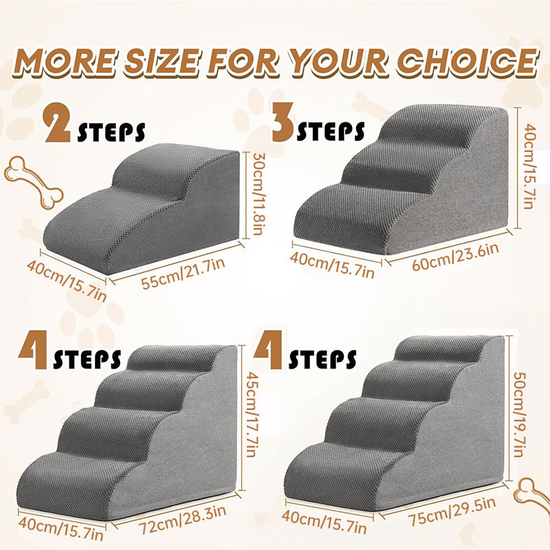 Dog Stair Ramp with Bone Handle – Safe Steps for Elderly Dogs