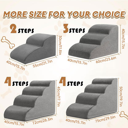 Dog Stair Ramp with Bone Handle – Safe Steps for Elderly Dogs