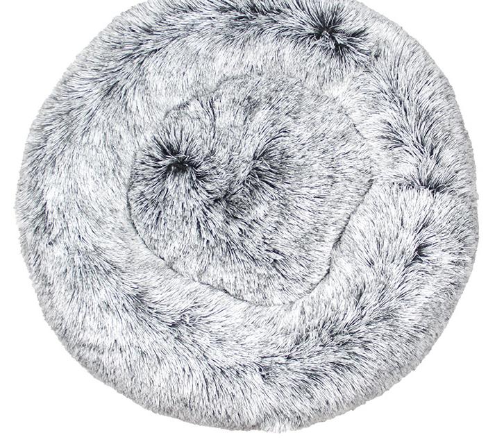 Round Plush Winter Pet Bed – Warm Cat & Dog Kennel Mat