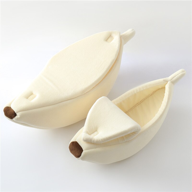 Banana Cat Bed House – Cozy Warm Pet Basket in 4 Colors