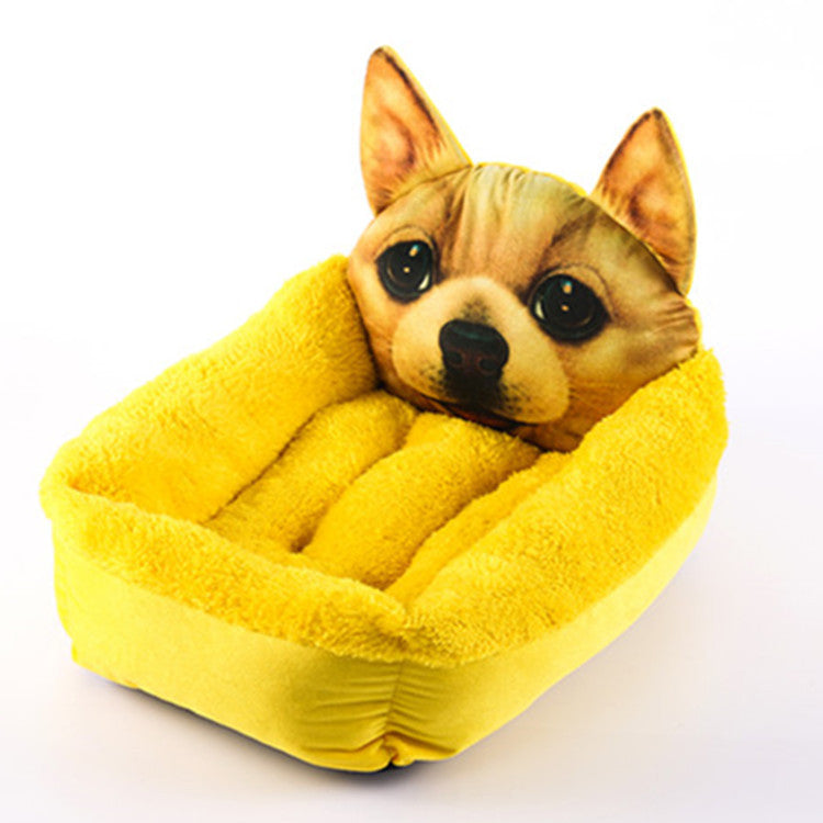 3D Cartoon Shape Dog & Cat House – Warm Pet Mattress