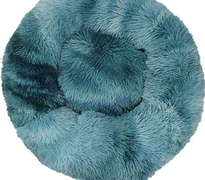 Round Plush Winter Pet Bed – Warm Cat & Dog Kennel Mat