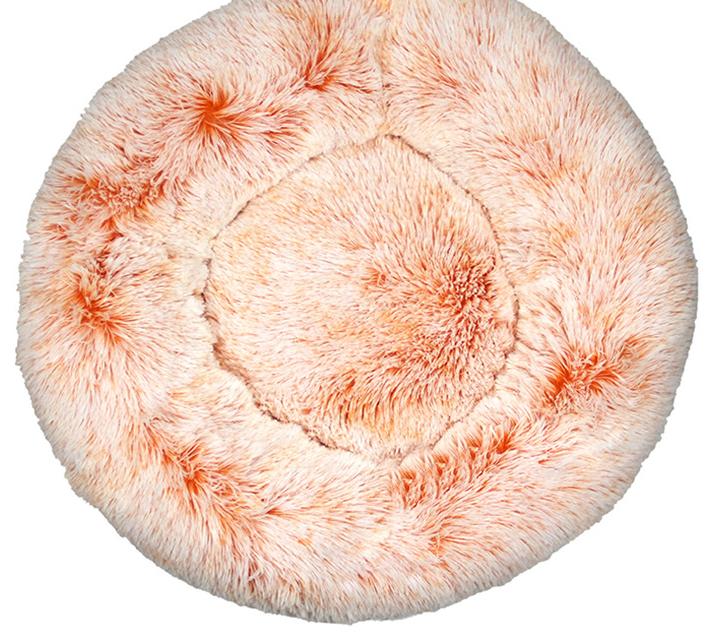 Round Plush Winter Pet Bed – Warm Cat & Dog Kennel Mat