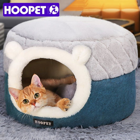 HOOPET Plush Cat Bed House – Soft Kennel for Cats & Small Dogs