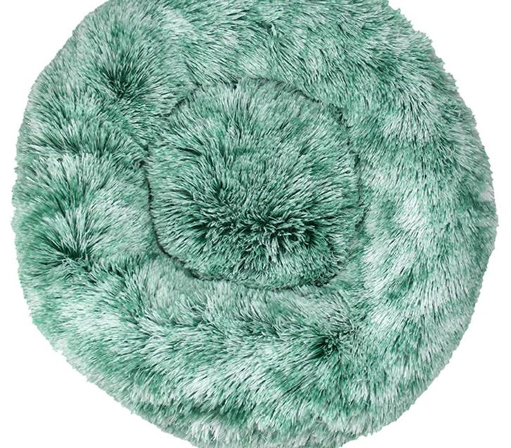 Round Plush Winter Pet Bed – Warm Cat & Dog Kennel Mat