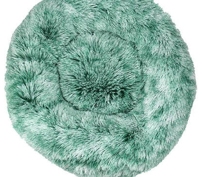 Round Plush Winter Pet Bed – Warm Cat & Dog Kennel Mat