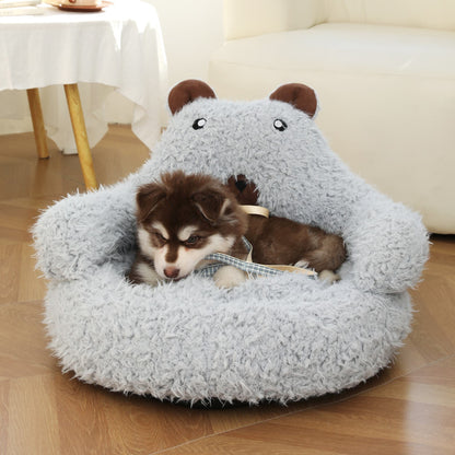 Alpaca Cat Bed House – Cute Winter Warm Pet Nest