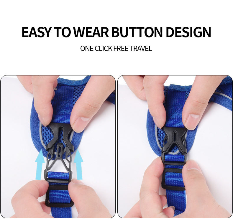 Reflective Breathable Dog Harness Vest – Pet Leash Set