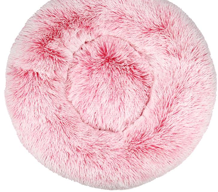 Round Plush Winter Pet Bed – Warm Cat & Dog Kennel Mat