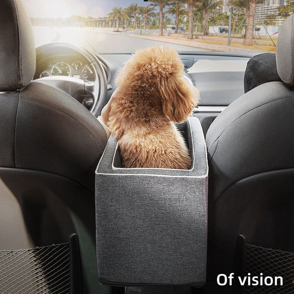 Car Console Pet Travel Seat – Portable Dog & Cat Mat