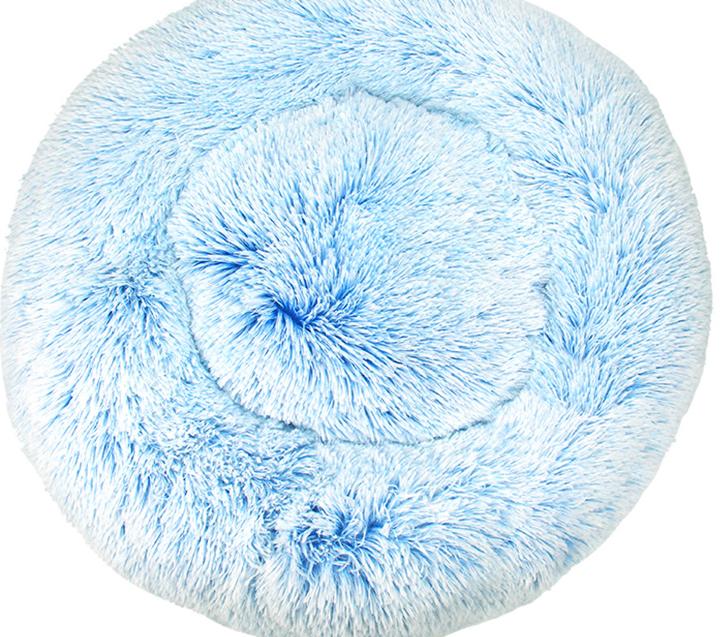 Round Plush Winter Pet Bed – Warm Cat & Dog Kennel Mat