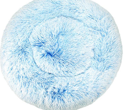 Round Plush Winter Pet Bed – Warm Cat & Dog Kennel Mat