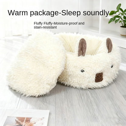 Half-Enclosed Winter Dog Bed – Warm Pet Nest & Pad