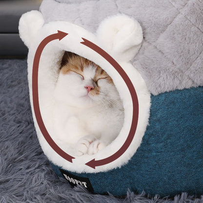HOOPET Plush Cat Bed House – Soft Kennel for Cats & Small Dogs
