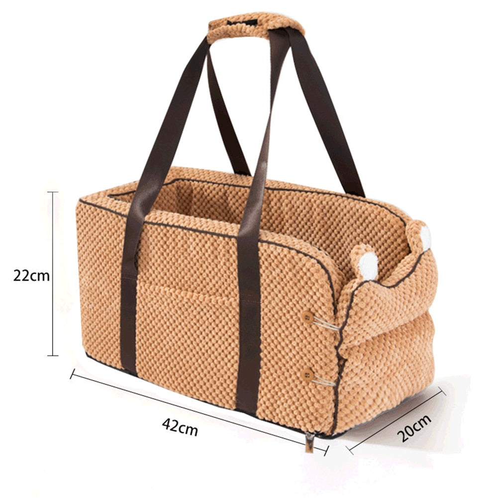 Car Console Pet Travel Seat – Portable Dog & Cat Mat