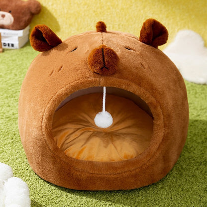 Toast Bread Cat Bed – Semi-Closed Warm Pet Lounger