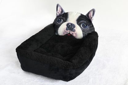 3D Cartoon Shape Dog & Cat House – Warm Pet Mattress