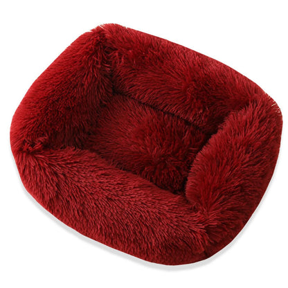 Square Plush Dog Bed – Super Soft Winter Mat for Dogs & Cats