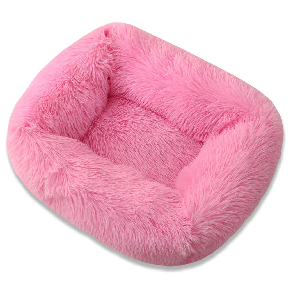 Square Plush Dog Bed – Super Soft Winter Mat for Dogs & Cats