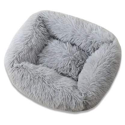 Square Plush Dog Bed – Super Soft Winter Mat for Dogs & Cats