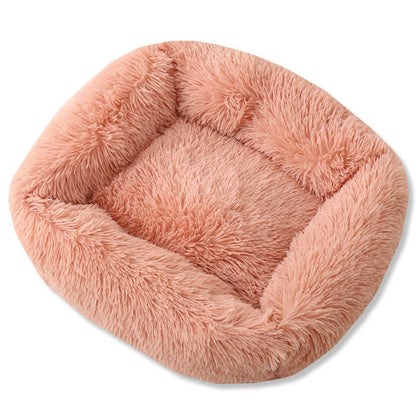 Square Plush Dog Bed – Super Soft Winter Mat for Dogs & Cats