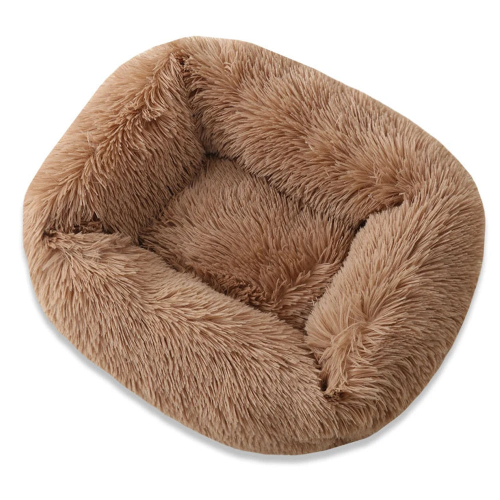 Square Plush Dog Bed – Super Soft Winter Mat for Dogs & Cats