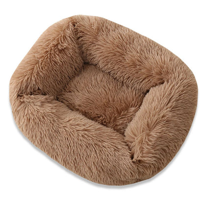Square Plush Dog Bed – Super Soft Winter Mat for Dogs & Cats