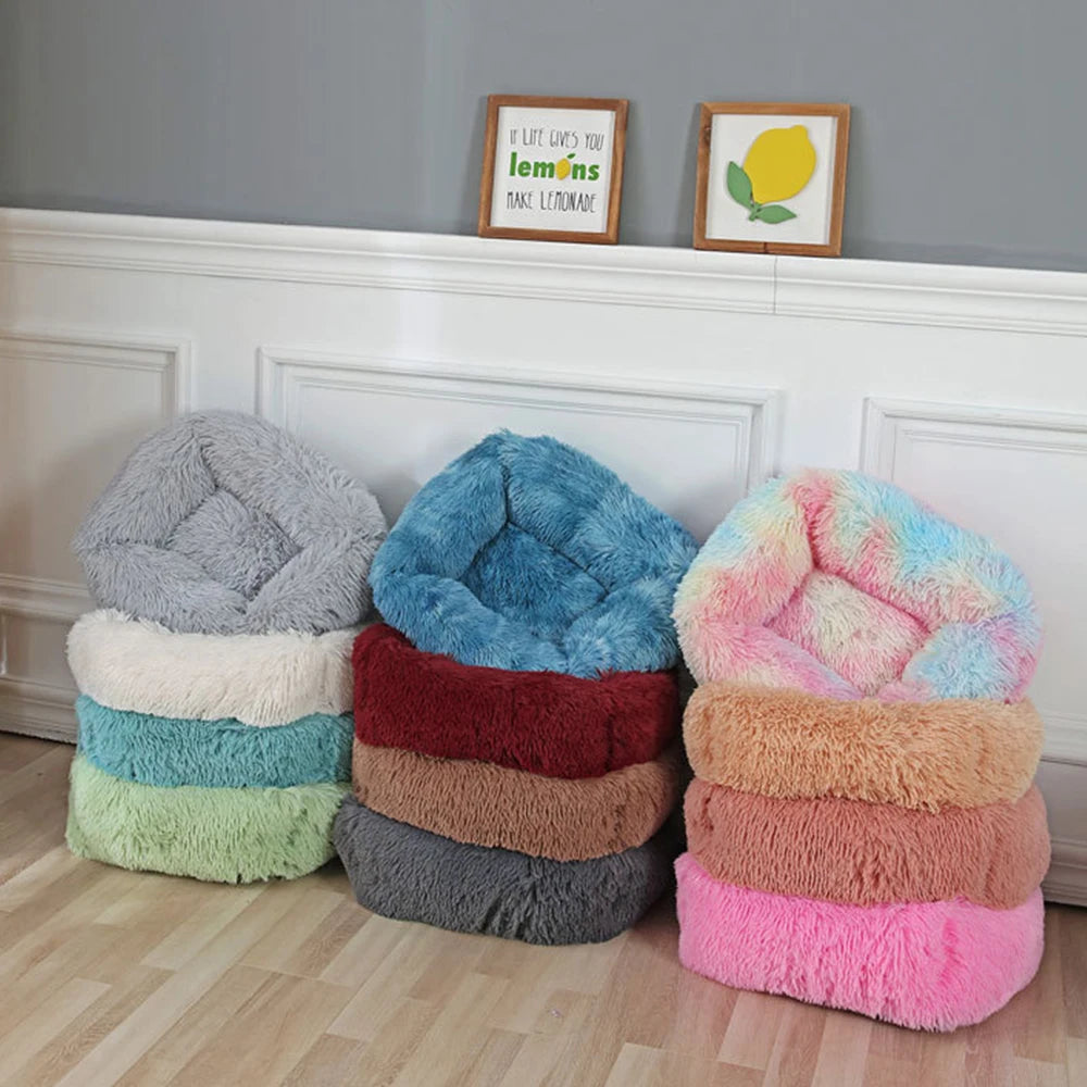 Square Plush Dog Bed – Super Soft Winter Mat for Dogs & Cats