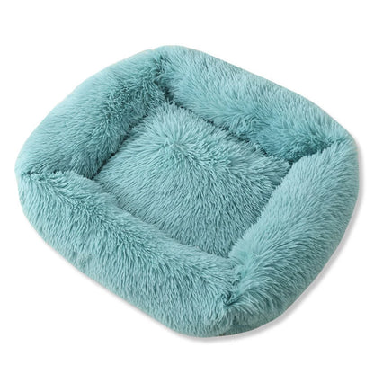Square Plush Dog Bed – Super Soft Winter Mat for Dogs & Cats